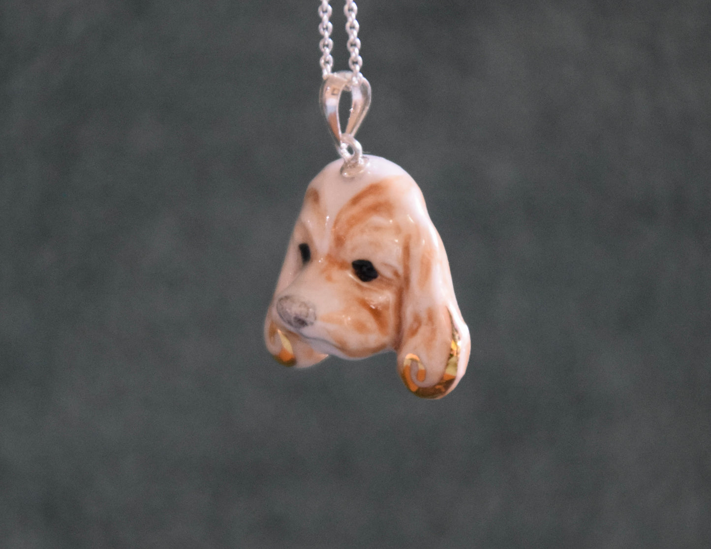 Custom ordered Porcelain dog face